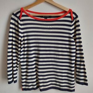 Striped knit Breton top